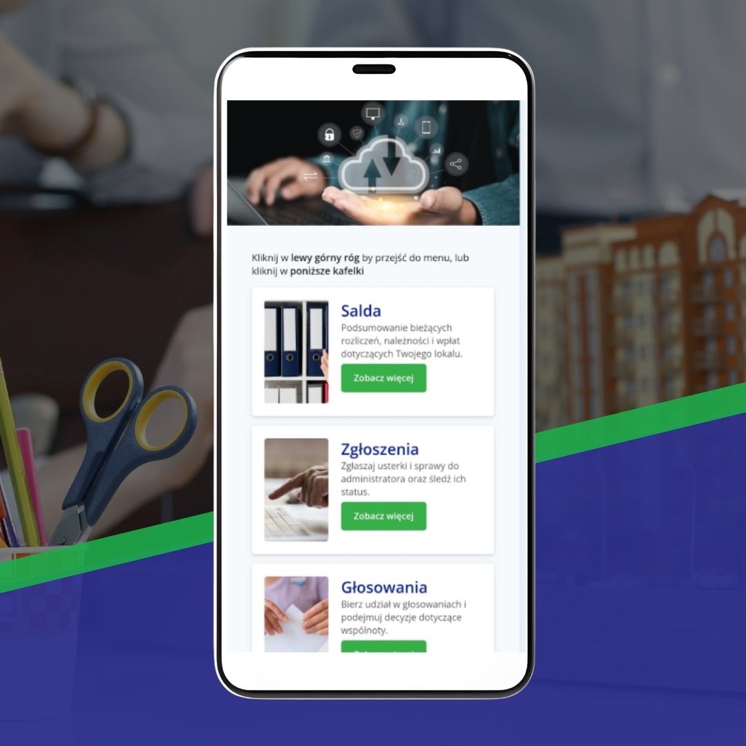 wOsiedle Owner — widok aplikacji mobilnej
