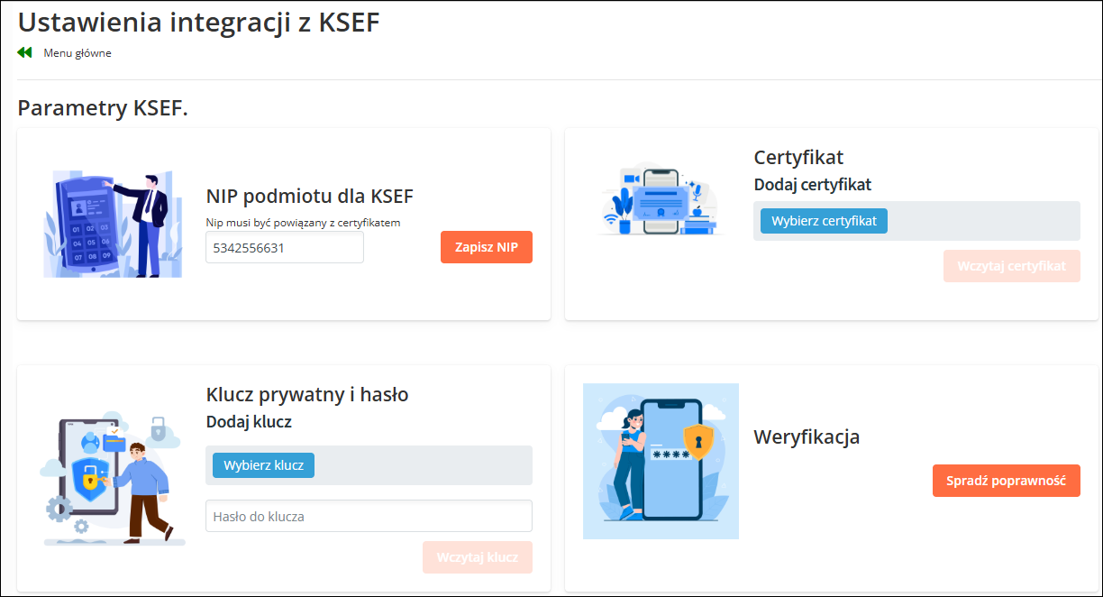 Ustawienie KSeF