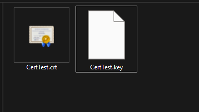 Pliki certyfikat i klucz